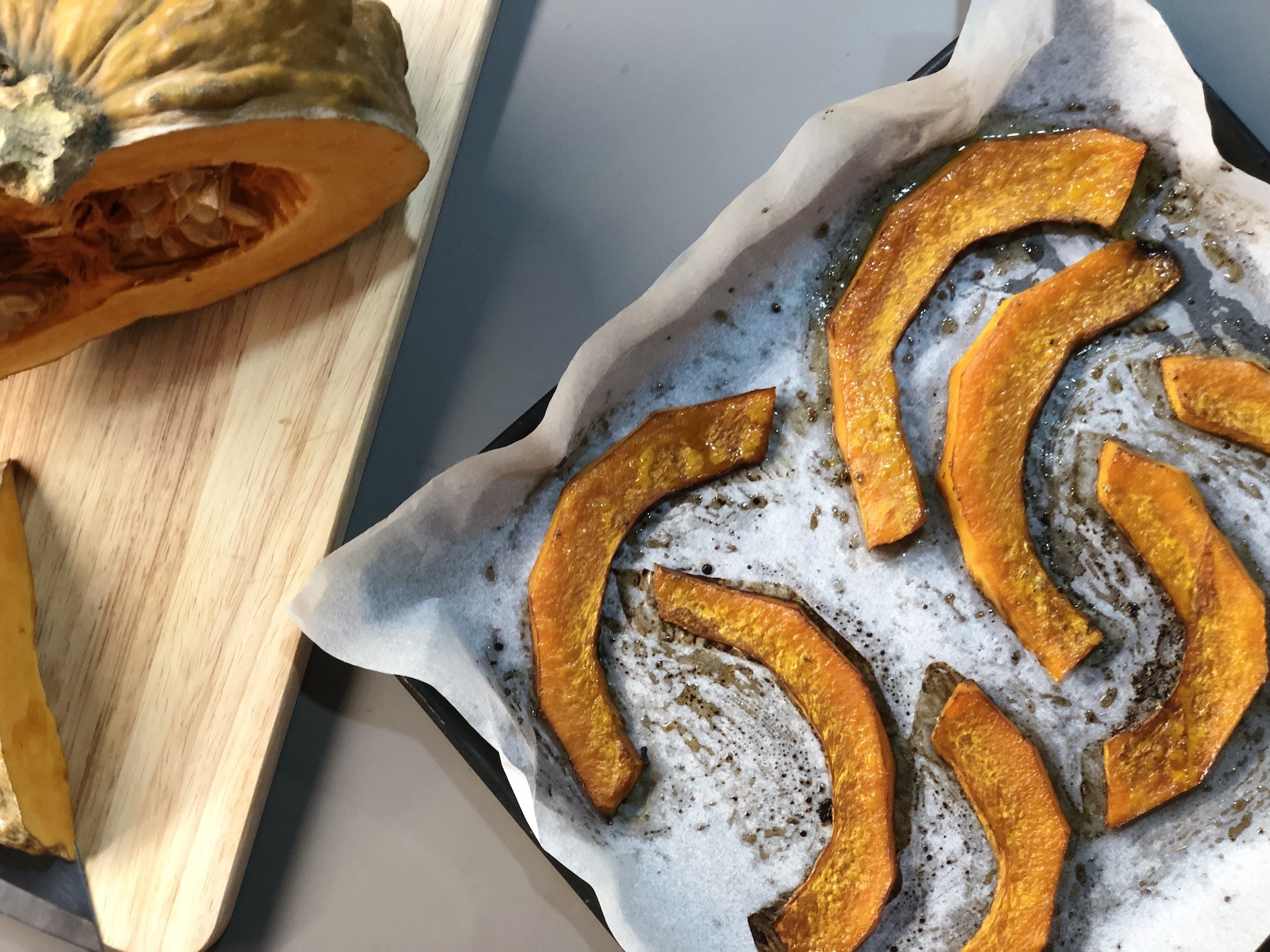 Zucca al forno con Tamari e maggiorana